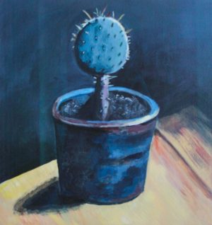 "Cactus Study 2" Oil On Canvas